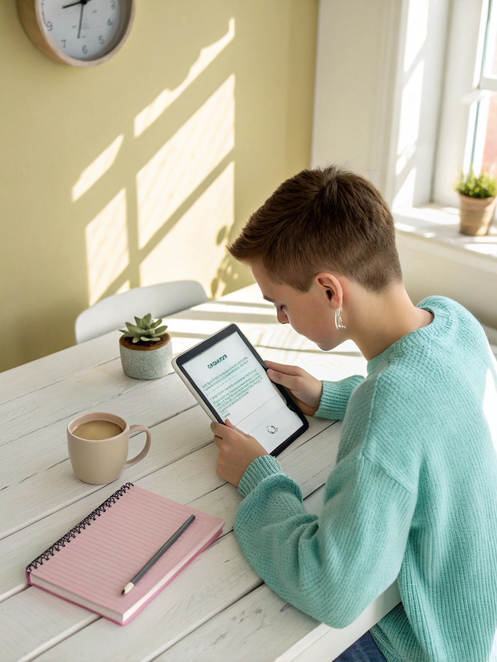 Student engaged in virtual special education session